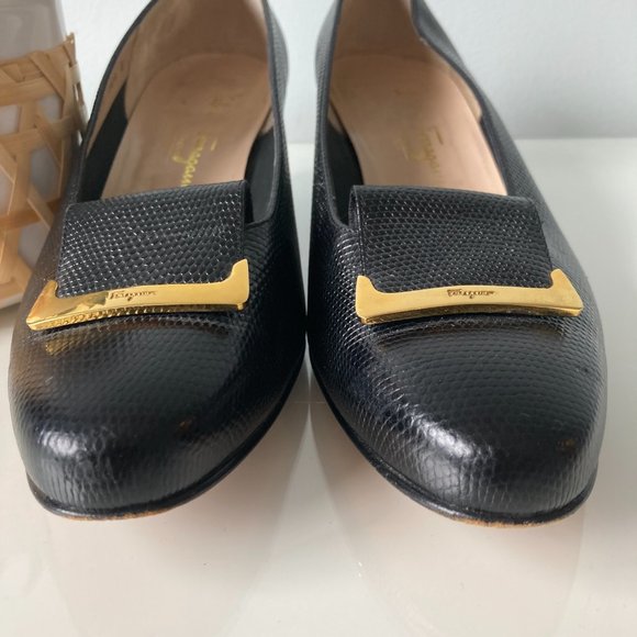 SALVATORE FERRAGAMO Black pumps 10.5 - Picture 6 of 9